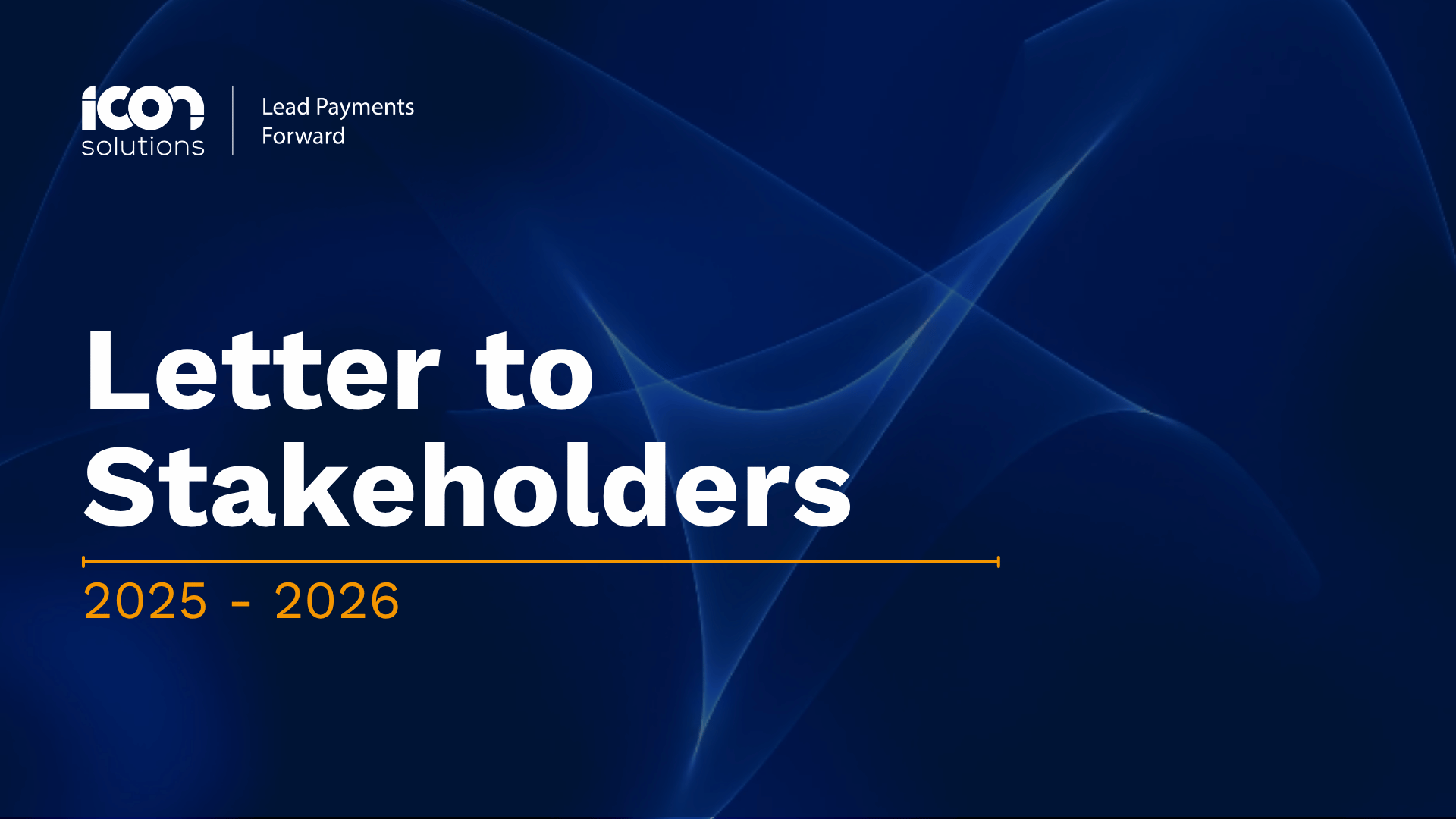 Letter to stakeholders
